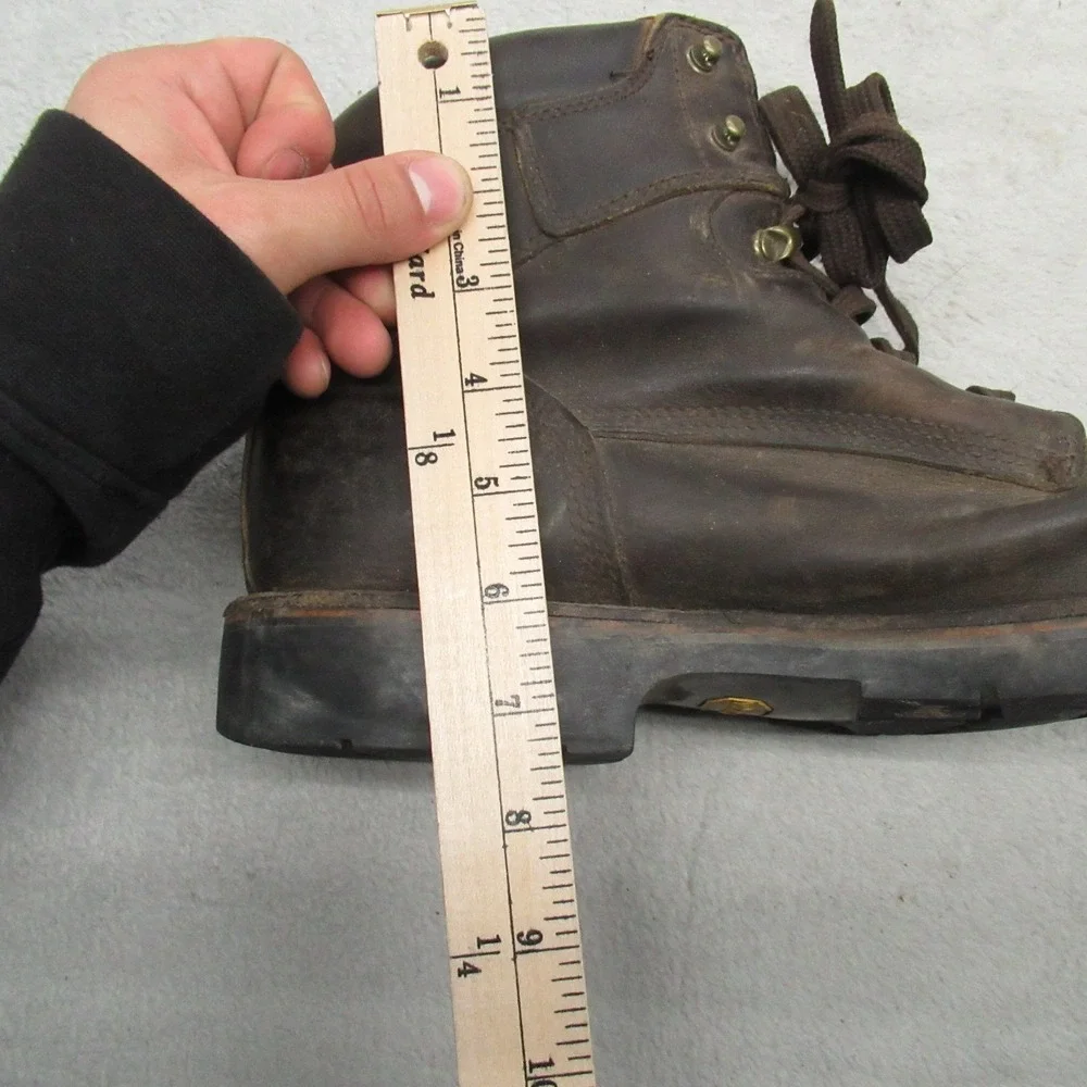 Chippewa Mens 13D Work Boots Brwn Leather Lace Up Classic Rugged Utility VTG USA